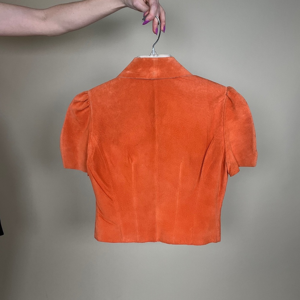 Marciano Orange Suede Bolero Jacket - Picture 6 of 7